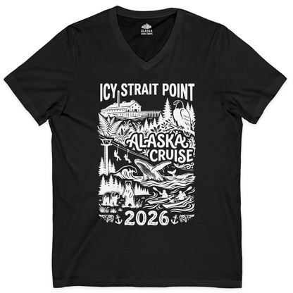Icy Strait Point Alaska Cruise 2026 Wildlife Adventure Shirt — V-Neck V-Neck Shirt – Alaska Cruise Shirts