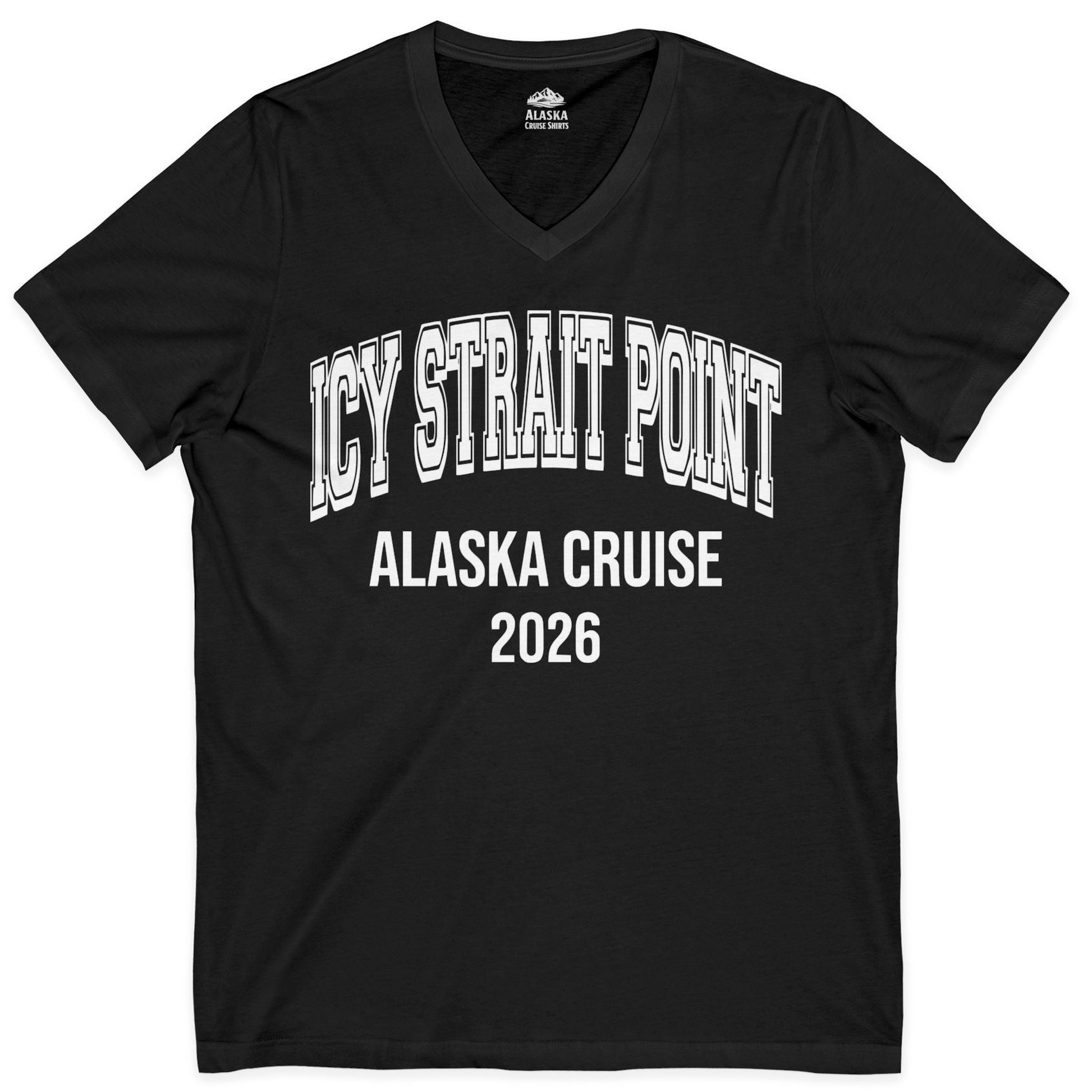 Icy Strait Point Alaska Cruise 2026 Classic Souvenir Shirt — V-Neck V-Neck Shirt – Alaska Cruise Shirts