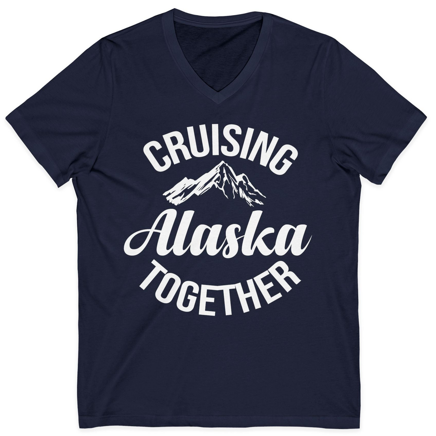 Cruising Alaska Together Mountain Adventure Travel Couples Shirt — V-Neck V-Neck Shirt – Alaska Cruise Shirts