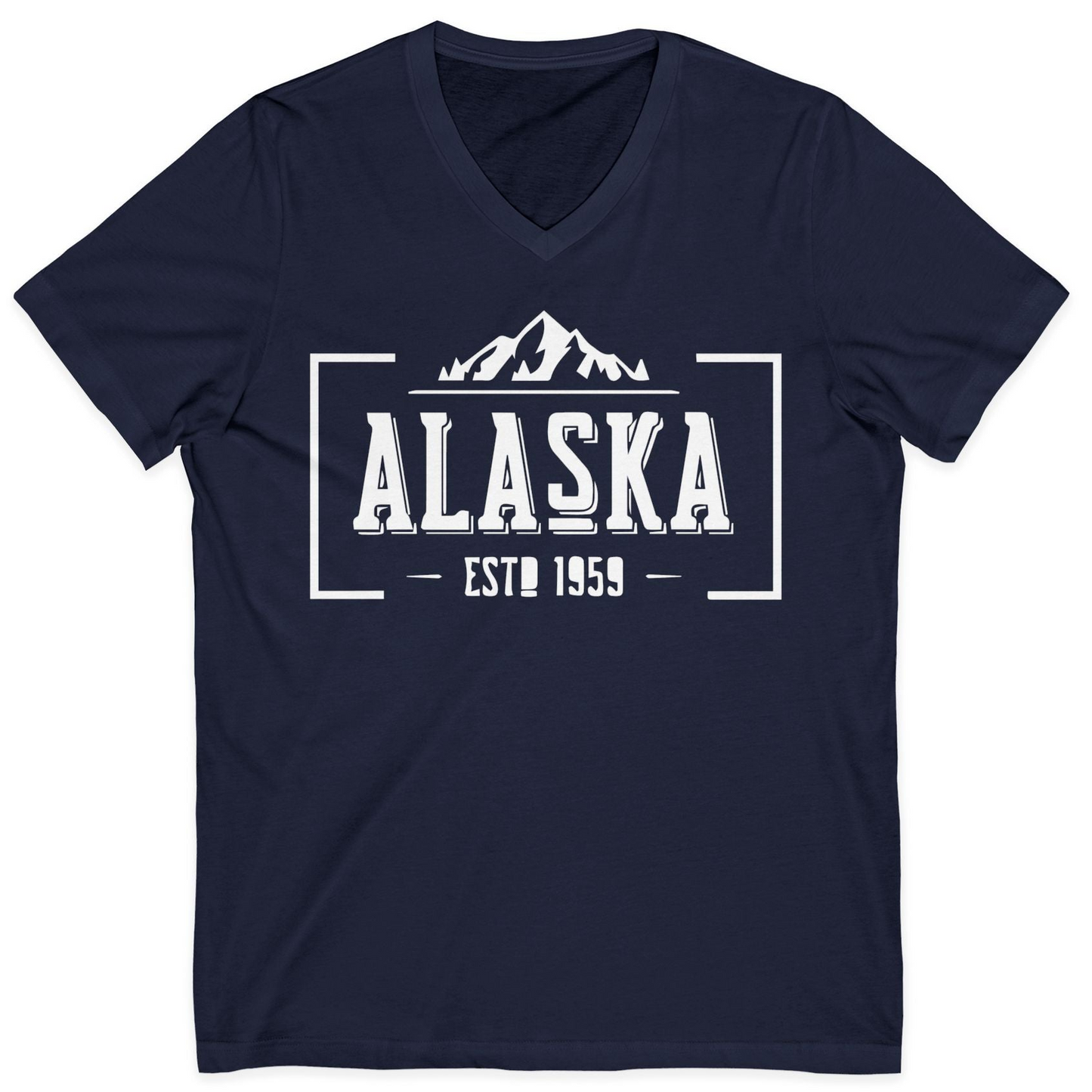 Alaska Mountain Vintage Shirt V-Neck Shirt – Alaska Cruise Shirts