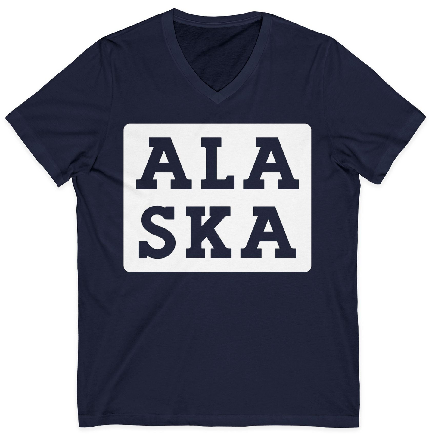 Bold Alaska Block Text Shirt V-Neck Shirt – Alaska Cruise Shirts