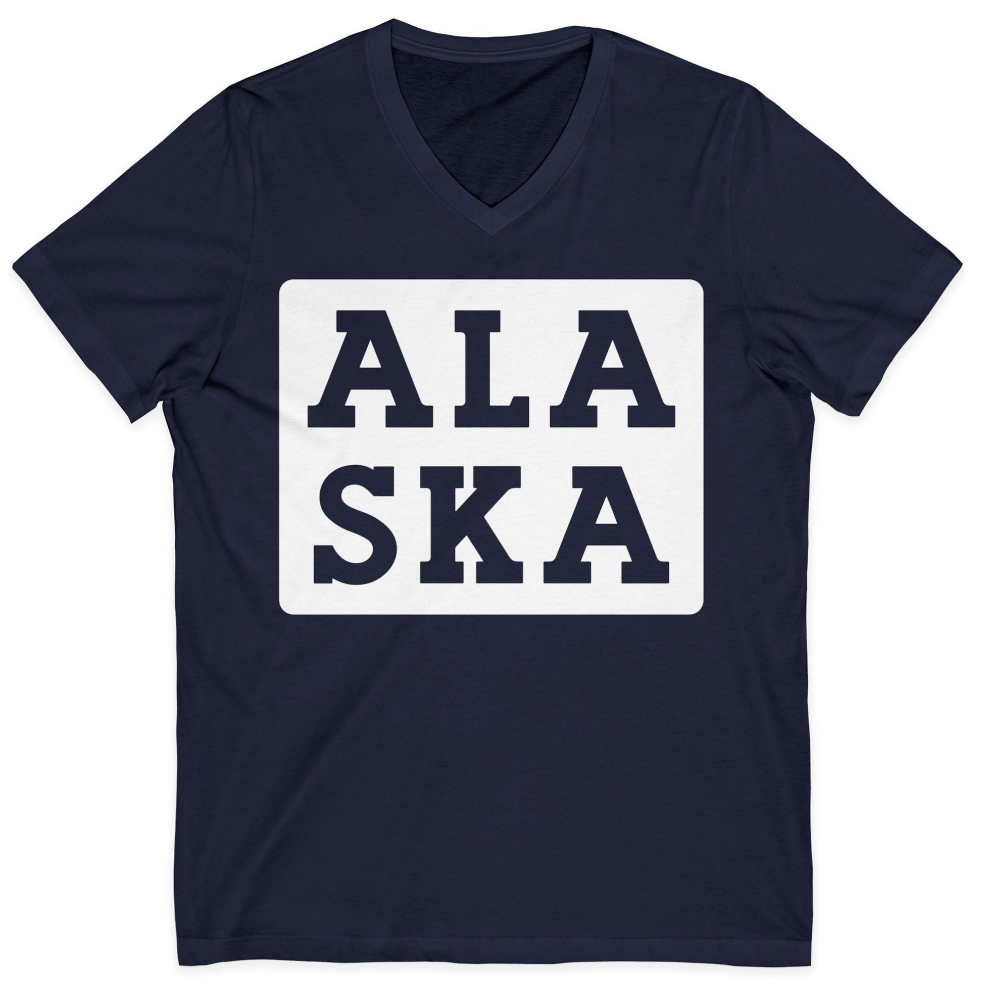 Bold Alaska Block Text Shirt V-Neck Shirt – Alaska Cruise Shirts