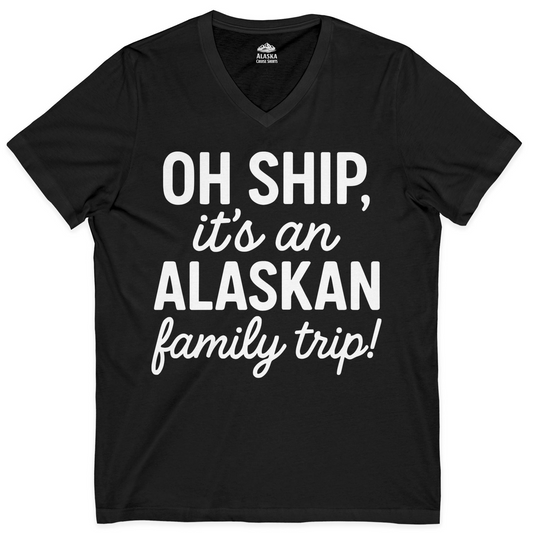 Funny Alaska Family Cruise Trip Statement Vacation Shirt — V-Neck V-Neck Shirt – Alaska Cruise Shirts