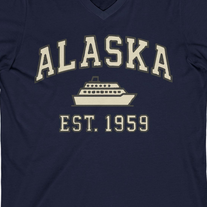 Alaska Cruise Shirt V-Neck Shirt – Alaska Cruise Shirts Close Up