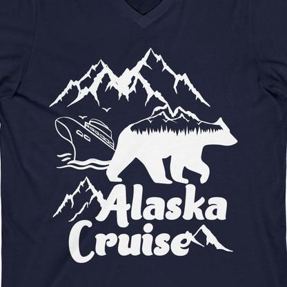 Alaska Cruise Shirt V-Neck Shirt – Alaska Cruise Shirts Close Up