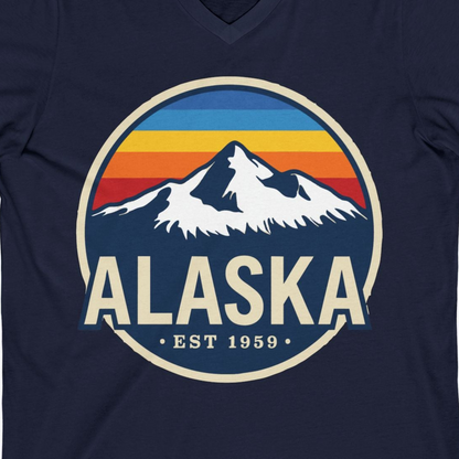 Alaska Vintage Shirt V-Neck Shirt – Alaska Cruise Shirts Close Up
