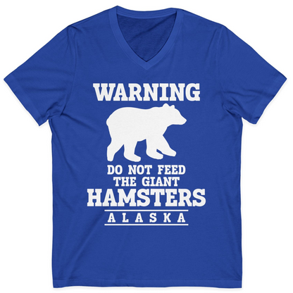 Funny Alaska Bear Warning Shirt V-Neck Shirt – True Royal – Alaska Cruise Shirts