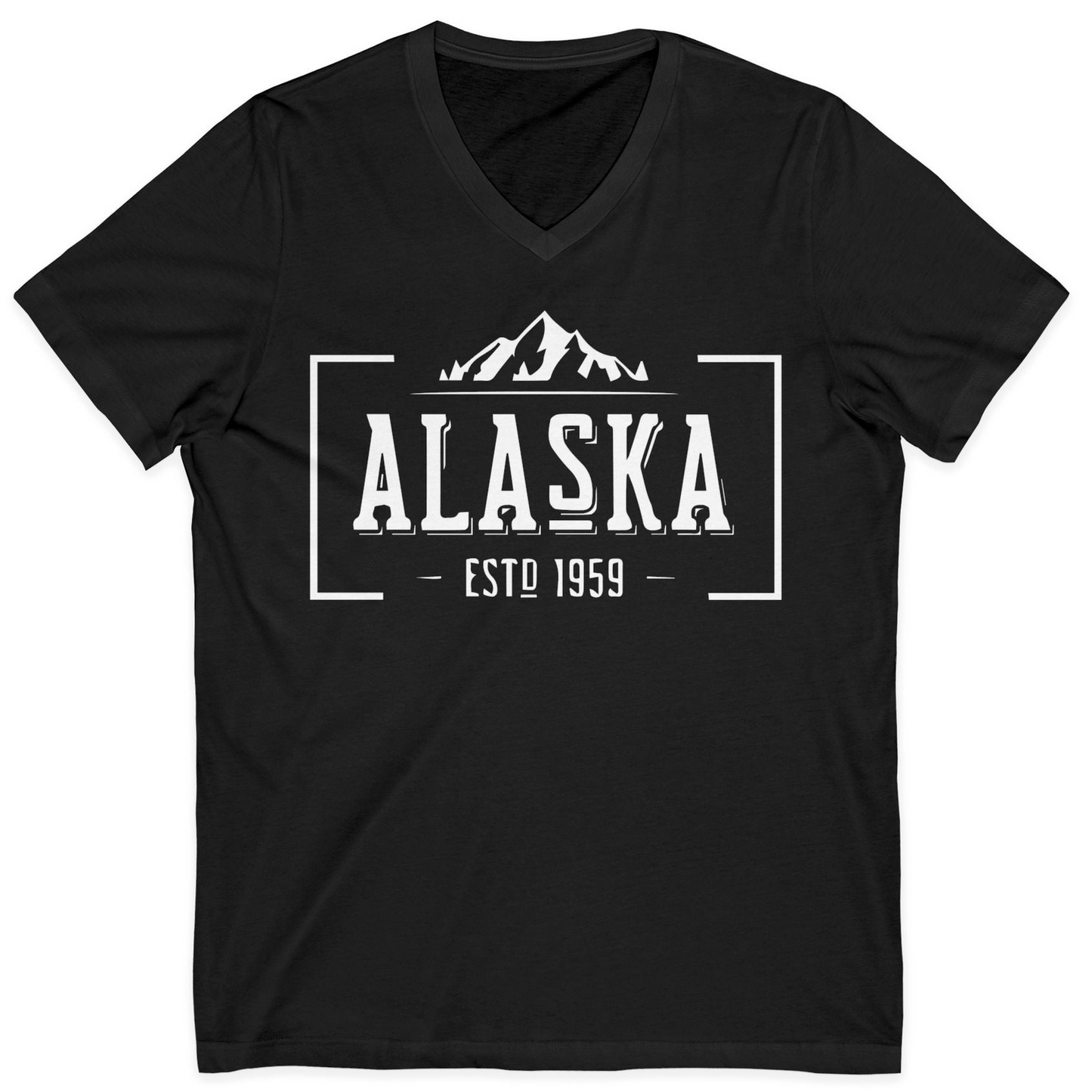 Vintage Alaska Estd 1959 Shirt V-Neck Shirt – Black – Alaska Cruise Shirts