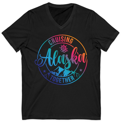 Cruising Alaska Together Shirt V-Neck Shirt – Black – Alaska Cruise Shirts