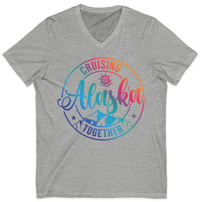 Cruising Alaska Together Shirt V-Neck Shirt – Athletic Heather – Alaska Cruise Shirts