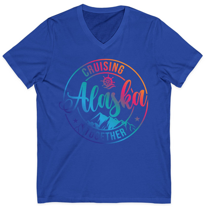 Cruising Alaska Together Shirt V-Neck Shirt – True Royal – Alaska Cruise Shirts