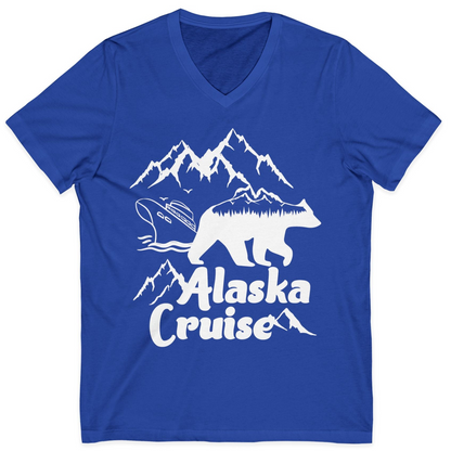 Alaska Cruise Shirt V-Neck Shirt – True Royal – Alaska Cruise Shirts