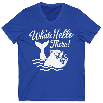 Whale Hello There Shirt V-Neck Shirt – True Royal – Alaska Cruise Shirts