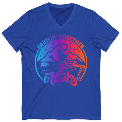 Alaska Cruise Shirt V-Neck Shirt – True Royal – Alaska Cruise Shirts