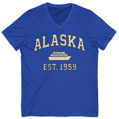 Alaska Cruise Shirt V-Neck Shirt – True Royal – Alaska Cruise Shirts