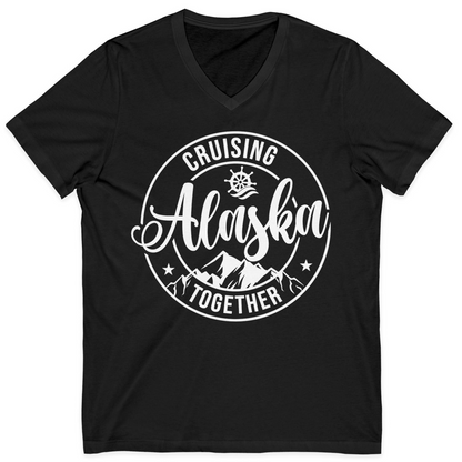 Cruising Alaska Together Shirt V-Neck Shirt – Black – Alaska Cruise Shirts