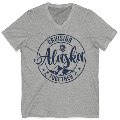 Cruising Alaska Together Shirt V-Neck Shirt – Athletic Heather – Alaska Cruise Shirts