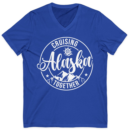 Cruising Alaska Together Shirt V-Neck Shirt – True Royal – Alaska Cruise Shirts