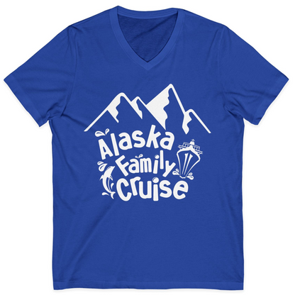 Alaska Family Cruise Adventure Shirt V-Neck Shirt – True Royal – Alaska Cruise Shirts