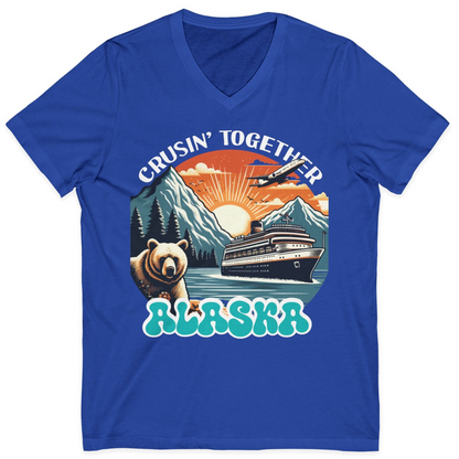 Alaska Cruise Shirt V-Neck Shirt – True Royal – Alaska Cruise Shirts